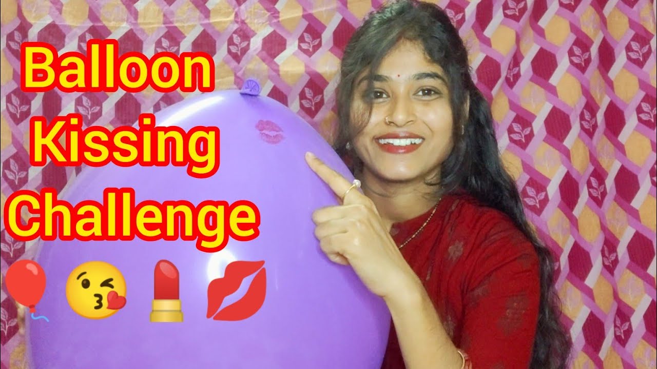 Big Balloon Kissing Challenge 🎈💋😘💄#krishnariyavlog #youtube #challengevideo##bangalore#banglavlog