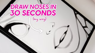 How I draw noses in 30 seconds