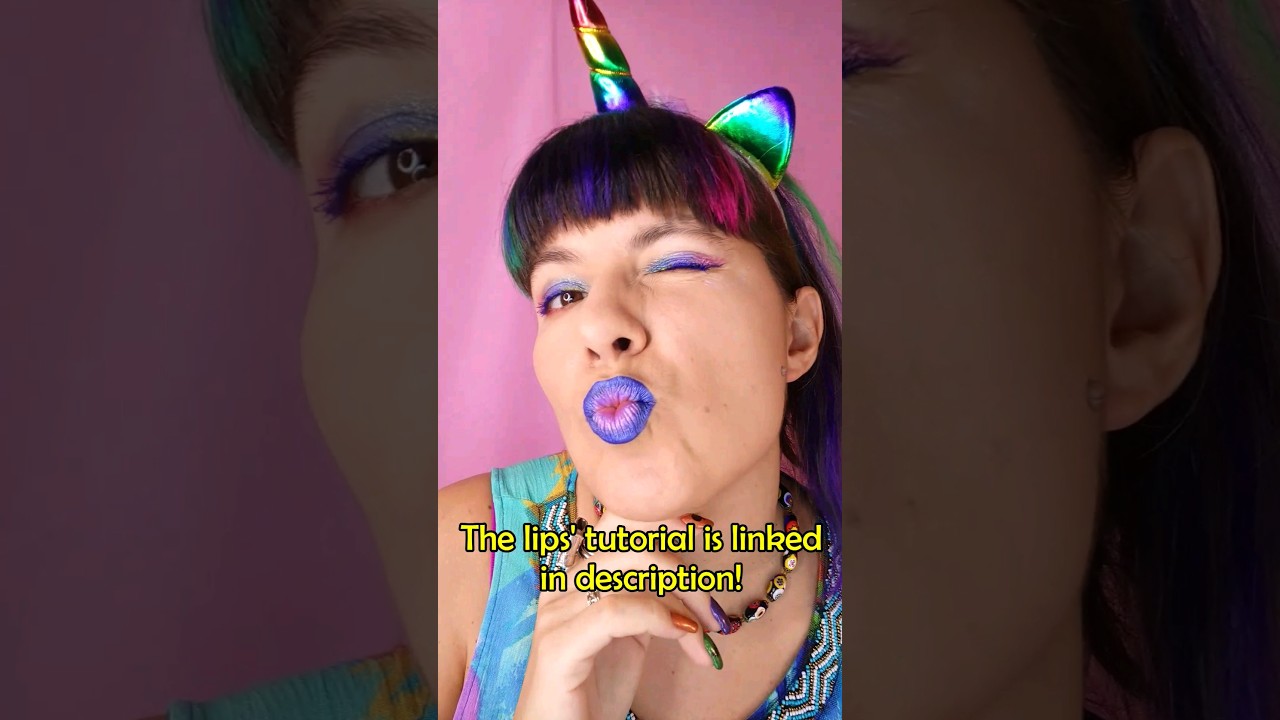 Unicorn makeup look – would you wear it? 🦄 Simple to recreate!