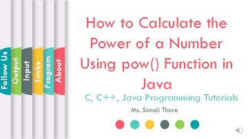 Java Program to Calculate the Power of a Number Using pow() Function | SonaliThore | LLAGT #LLAGT