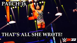 WWE 2K22 PATCH 1.16 NOTES... IS THIS THE END OF WWE 22 MyFACTION ?!