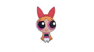 How To Draw Blossom - Commander And Leader Of Powerpuff Girls Drawing Guide
