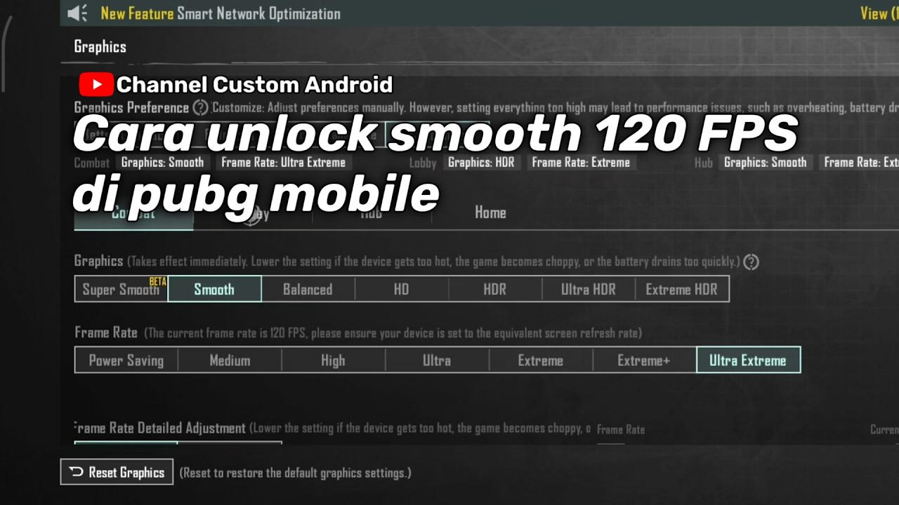 Cara unlock grafik Smooth 120 FPS di pubg mobile | TUTORIAL - YouTube