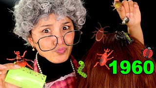 ABUELITA de 1960 🕷🦗 ¡te QUITA LOS PIOJOS! 🐛😵 I ASMR en ESPAÑOL I Ges ASMR