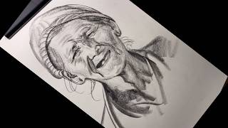 How to draw Grandma with pencil | Grandma drawing tutorial