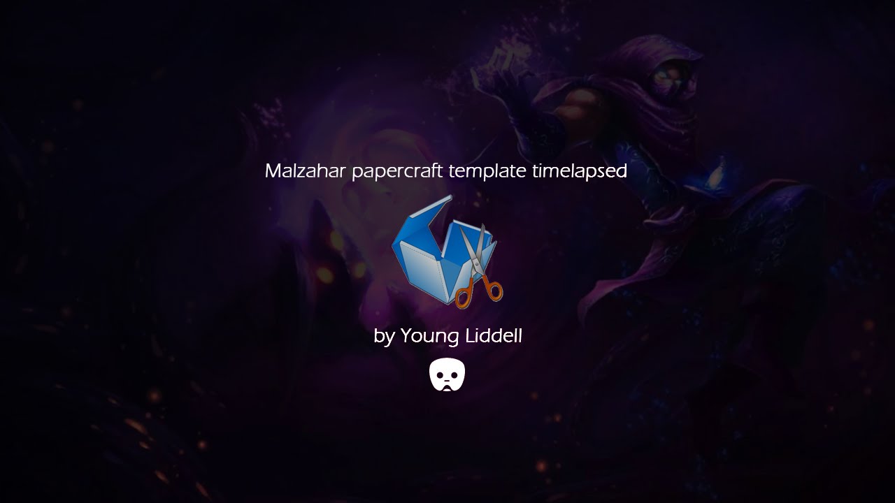 LoL Malzahar papercraft template timelapsed | Pepakura designer 3