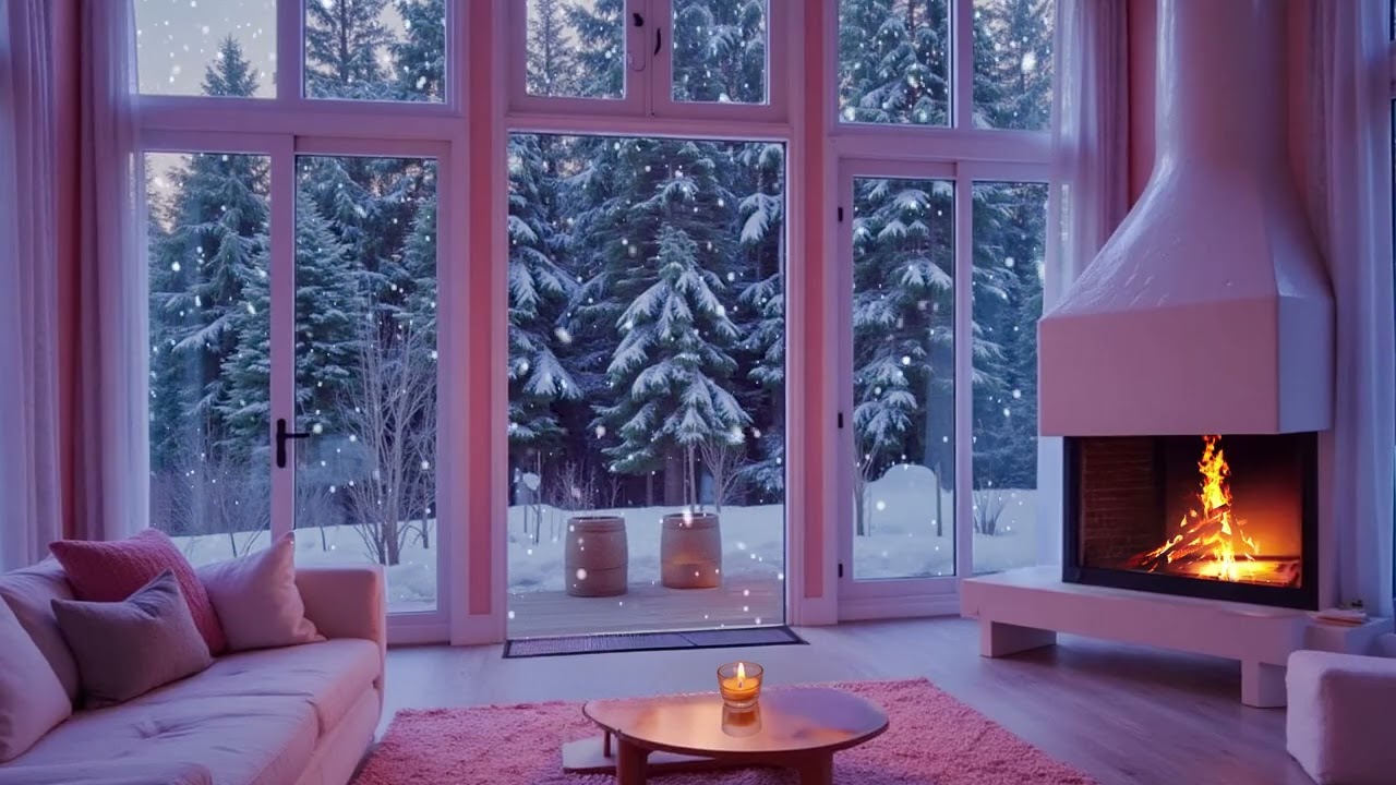 Deep Sleep in a Silent Winter Cabin ❄️🌬️ | Powerful Snowstorm Winds and for Night Relaxation