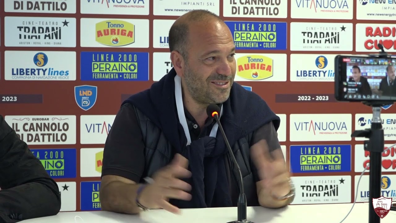Trapani-Lamezia 1-0, il presidente Valerio Antonini in conferenza stampa