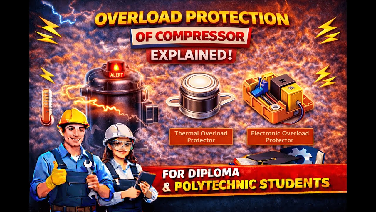 Overload Protection of Compressor in RAC | Working & Function | Polytechnic and Diploma Students