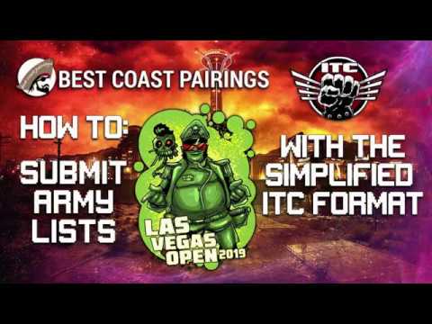 How To Submit Army Lists with the Simplified ITC format using Best Coast Pairings