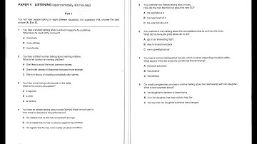 Listening B2, FCE 4, Test 2, Part 1