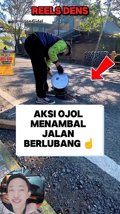 Ojol Menambal Jalan Berlubang ☝❗🤔#shorts #videoshort #viralvideo