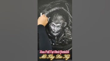 Vẽ Tôn Ngộ Không (Lục Tiểu Linh Đồng 六小齡童) bị đè dưới Ngũ Hành Sơn bằng phấn cực kỳ giống #shorts