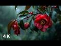 Gentle Rain on Fresh Leaves and Blooming Flowers | Calm Rain Sounds for Sleep