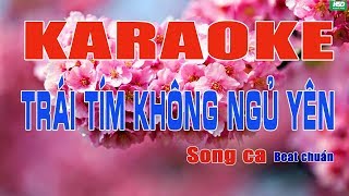 Karaoke Trái Tim Không Ngủ yên ( acoustic) - Song ca - Minh Tuyết - Bằng Kiều -Karaoke Hoàng Đỉnh