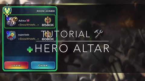 Tutorial Heroes Altar Group Event Setup and Raid