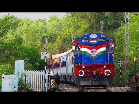 Konkan Railway LHB speed trail at 120 KMPH blasts level crossing gate!!