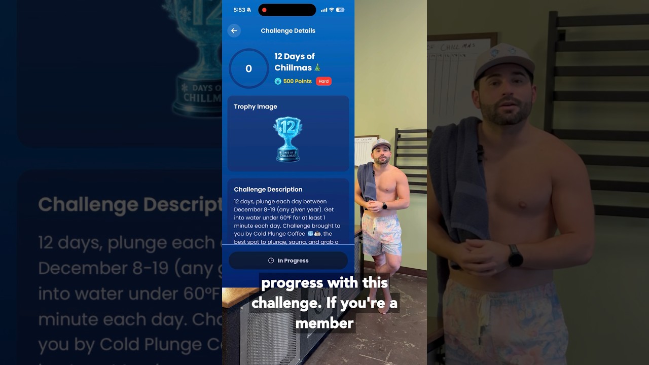 Cold plunge challenge!!! ​⁠🥶 