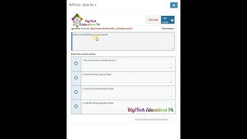 Digiskills WordPress Quiz No  01 Solution Batch 08, 2020, DigiTech Educations Pk