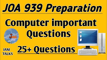 Joa IT 939 Exam // Joa Computer Questions// Computer Questions// Joa 939 Preparation, Joa it