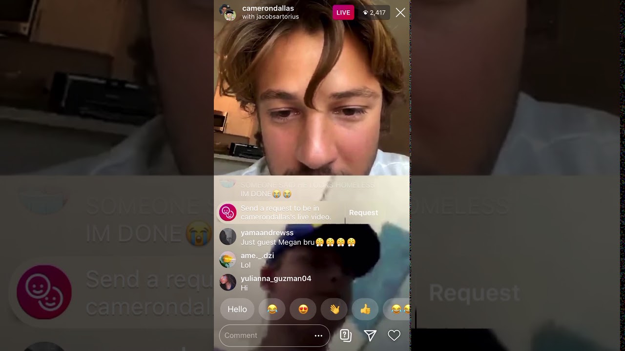 Camerondallas and Jacobsartorius instagram live stream (7/10/20)