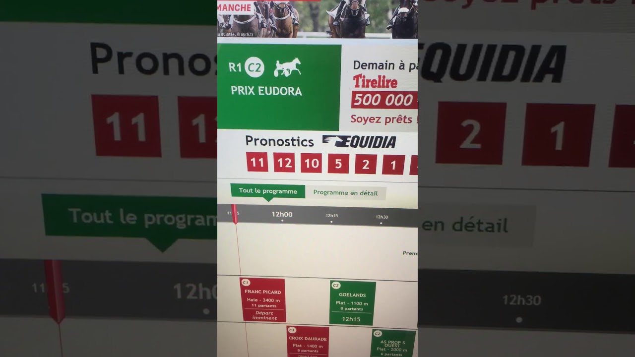 Infos sur Quinte du jour 12/06/2020 la presse journal 🗞 YouTube