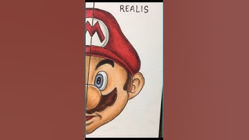 Drawing Mario but in 2 Different Styles #asmr #supermario