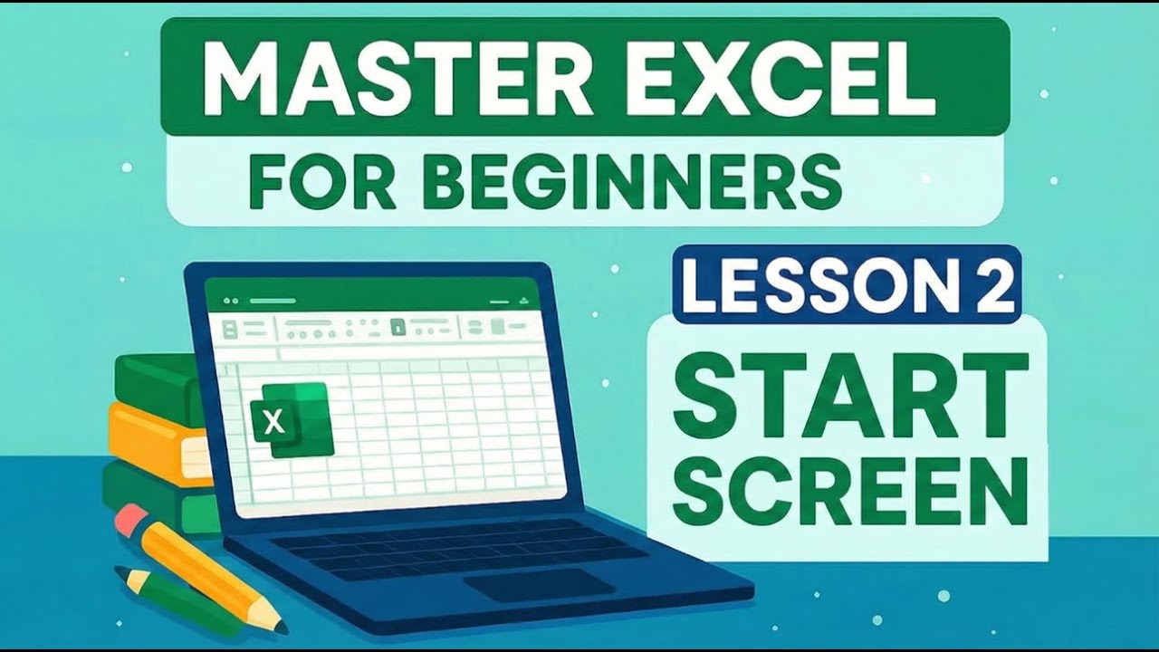 Начальный экран Excel для начинающих | Урок по Excel, эпизод 2