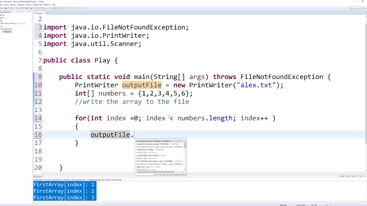 05 Java Writing Arrays To Files YouTube