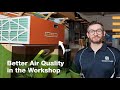 Workshop air filtration using the sherwood 1000cfm  featuring the woodfather