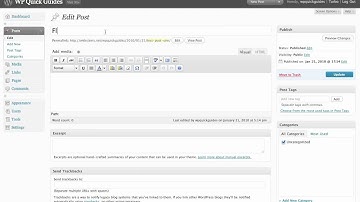 WordPress Quick Guide - Inserting media into posts and pages