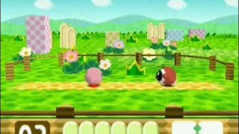 Kirby 64 Minibosses 1 & 2 : Giant N-Z & Dark Waddle Dee (no damage)