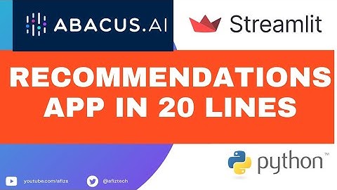 Movie Recommendation App in less than 20 lines of code using AbacusAI and Streamlit