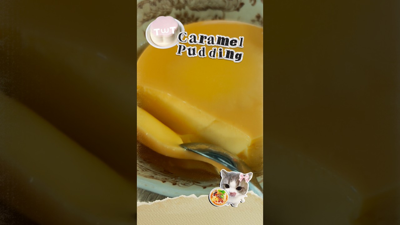 Make Caramel Pudding with me~🍮 🍎#pudding #dessert #recipe #cooking #food #caramelpudding | MYViki