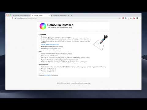 ColorZilla extension overview for Google Chrome