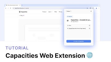 How to Use the Capacities Web Extension 🌐