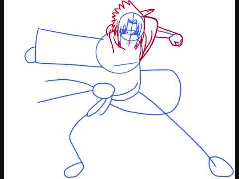How to draw Sasuke Shippuden, step by step - YouTube