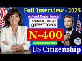 Practice Real Interview of US Citizenship 2025 - N400 Naturalization Test [Senior Applicant] #uscis