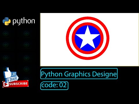 How to make Captain America Shield design with python || Episode 2