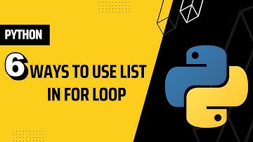 6 Ways to use List in For loop in Python  #yasirbhutta
