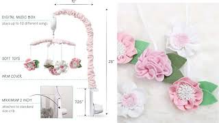 Baby Girls Pea nutshell Floral Musical Crib Mobile for Baby Girls | Digital Music Box