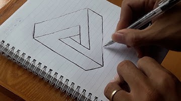 How to Draw an Optical Illusion Triangle 3D the Easy Way -3D Trick Art on paper