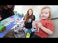 FAMiLY SKATE SESH!!  Adley skateboard routine, backyard skate park play, Niko learns new tricks 🛹
