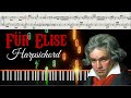 Beethoven Für Elise HARPSICHORD 
