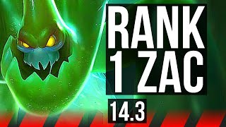 ZAC vs K'SANTE (TOP) | Rank 1 Zac, 4/1/6, Rank 30 | KR Challenger | 14.3