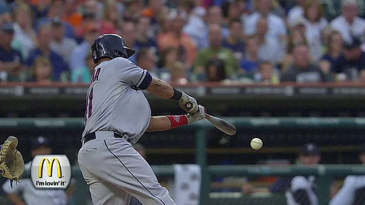 CLE@DET: Santana's two-out single scores first run