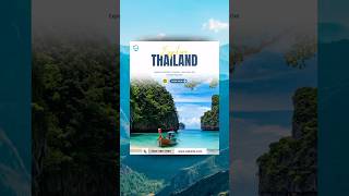 🌟 Day: 14 Travel poster design in canva #travelposter #travel #thailand #canva #travelagency