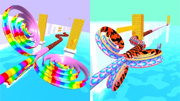 Spiral Rider! Very Satisfying And Relaxing ASMR Slicing Game