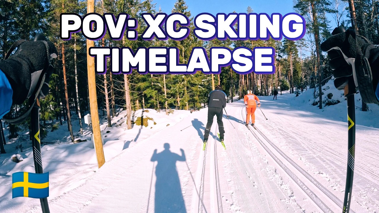 XC Skiing POV Timelapse 🎿 Lake Magelungen & Ågesta 🇸🇪 Stockholm