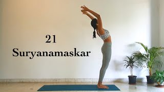 21 Suryanamaskar | Follow along Sun Salutations 25 min workout screenshot 5